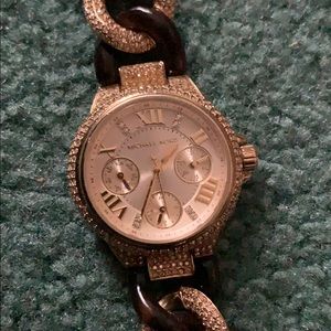 MK Tortoise watch with gem stones